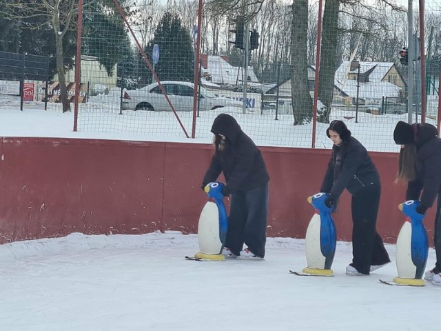 Lekcja wf na lodowisku