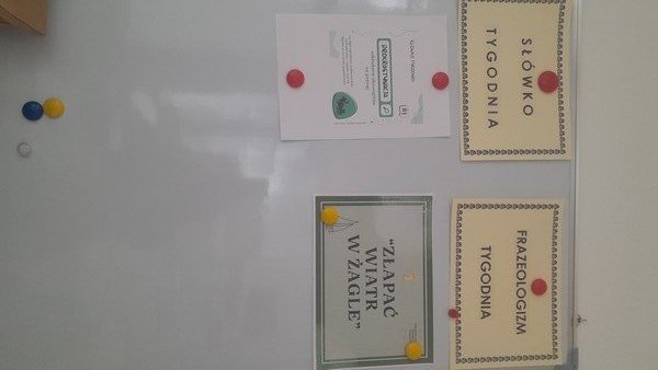 Sprawozdanie z realizacji innowacji pedagogicznej „Słówko tygodnia i frazeologizm tygodni